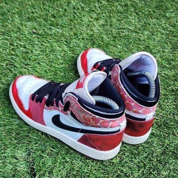 NIKE AIR JORDAN 1 HIGH spider Man Gs - Kids Shoes - SIZE 3Y - Picture 6 of 9